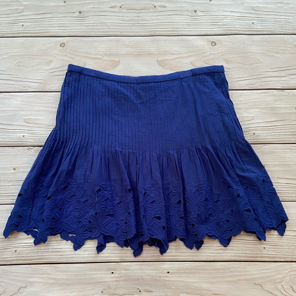 J Crew Eyelet Floral Mini Skirt